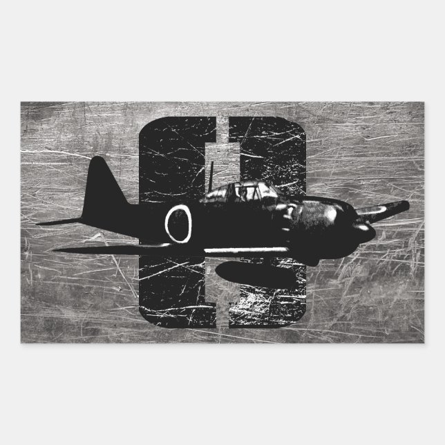 Adesivo Retangular A6M Zero (Frente)