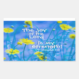 Adesivo Retangular A Alegria do Senhor é a minha Força, Nehemiah 8:10