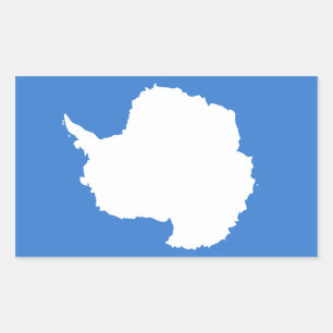 Adesivo Retangular A Antártica/bandeira antárctica