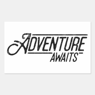 Adesivo Retangular A aventura espera
