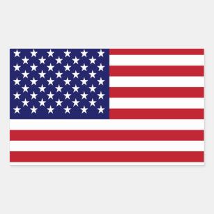 Adesivo Retangular A bandeira americana