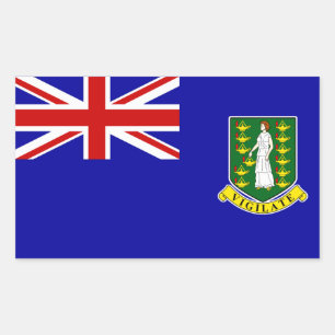 Adesivo Retangular A bandeira de British Virgin Islands