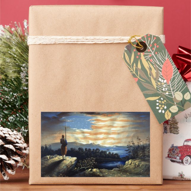 Adesivo Retangular A bandeira dos Estados Unidos no Céu, Guerra Civil (Feriado)