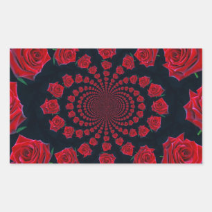 Adesivo Retangular A Beleza dos Rosas: Fantasia Floral