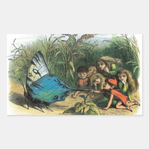Adesivo Retangular A borboleta e o desenho das elfos