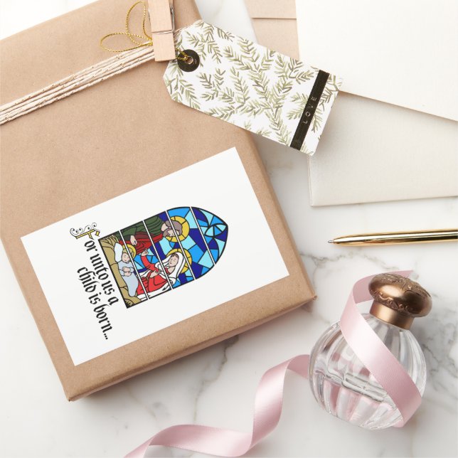 Adesivo Retangular A Child is born (Presentear)