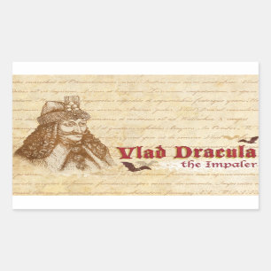 Adesivo Retangular A contagem histórica Dracula