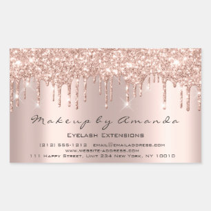 Adesivo Retangular A faísca da beleza do maquilhador da extensão da