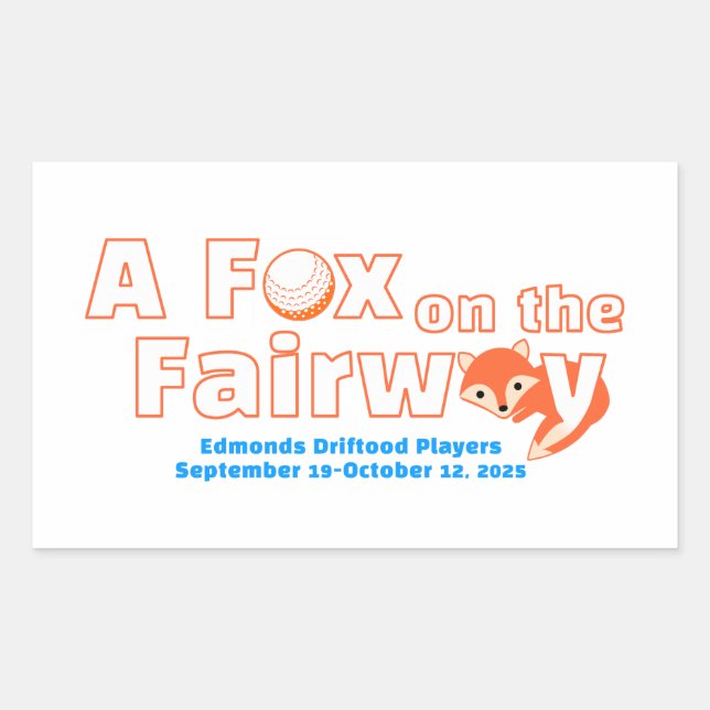 Adesivo Retangular "A" Fox on the Fairway - Sticker (Frente)