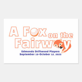 Adesivo Retangular "A" Fox on the Fairway - Sticker