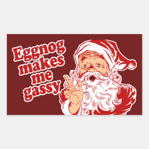 Adesivo Retangular A gemada faz o papai noel Gassy