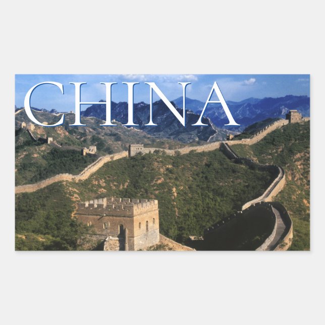 Adesivo Retangular A Grande Muralha | Jinshanling, China (Frente)