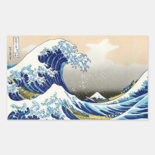 Adesivo Retangular A grande onda de Kanagawa Katsushika Hokusai