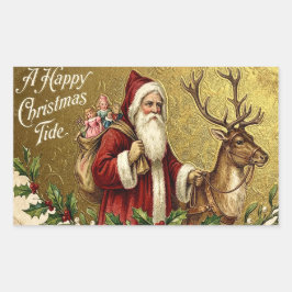 Adesivo Retangular A Happy Christmas Tide