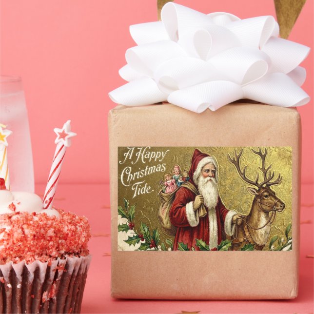 Adesivo Retangular A Happy Christmas Tide (Festa)