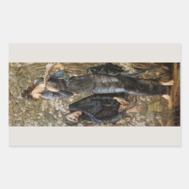 Adesivo Retangular A invasão de Merlin (Edward Burne-Jones) por Vivie