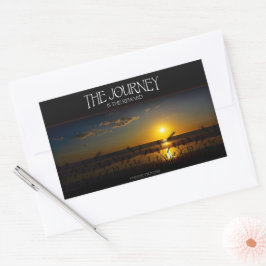 Adesivo Retangular "A jornada é a recompensa" citação inspiracional