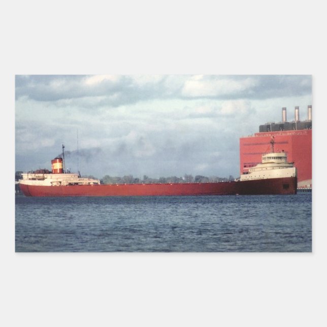 Adesivo Retangular A Legendária S.S. Edmund Fitzgerald (Frente)
