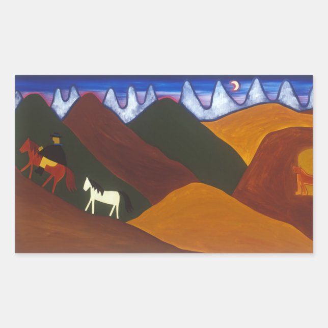 Adesivo Retangular A Lua e a Puma dizendo adeus à (Frente)