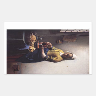 Adesivo Retangular A Milkmaid de Johannes Vermeer