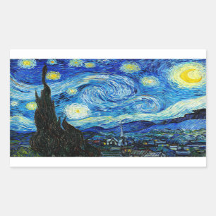 Adesivo Retangular A Noite Estrelada - Van Gogh