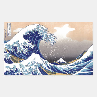 Adesivo Retangular A onda Excelente de Kanagawa - 神 奈 川 沖 浪 裏