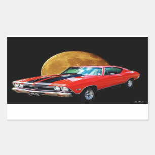 Adesivo Retangular A pulsação do coração de ontem Chevrolet de