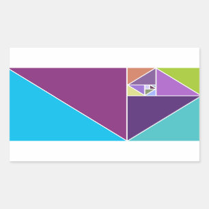 Adesivo Retangular A relação dourada