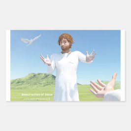 Adesivo Retangular A ressurreição de Jesus