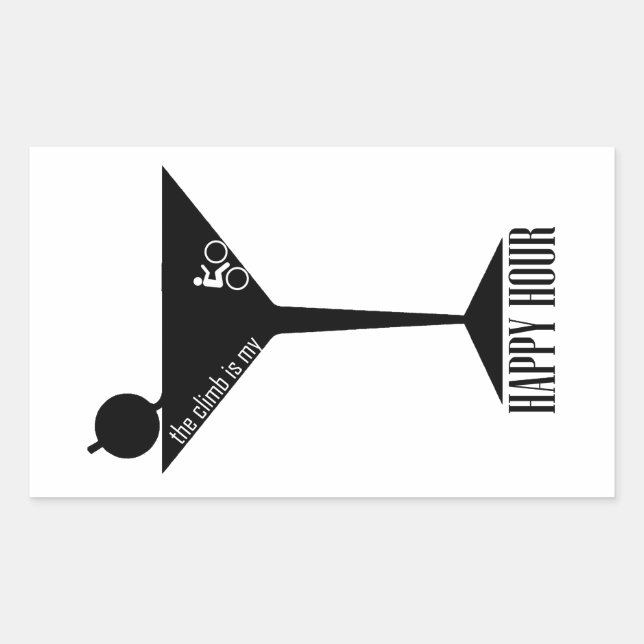 Adesivo Retangular A Subida É A Minha Feliz Hora (Frente)