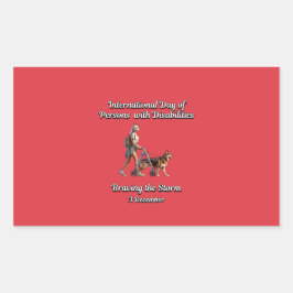 Adesivo Retangular A trazer a Tempestade. Pessoas com Deficiência