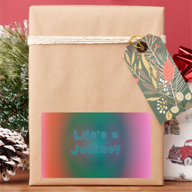 Adesivo Retangular "A vida é uma jornada" (Feriado)