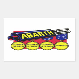 Adesivo Retangular Abarth Exhaust Sticket