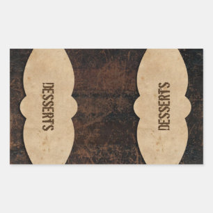 Adesivo Retangular Abas de couro arrastadas da pasta do olhar