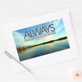 Adesivo Retangular Abraham Lincoln - Citação Inspiracional "Sempre"