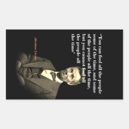 Adesivo Retangular Abraham Lincoln Citação Sobre Pessoas