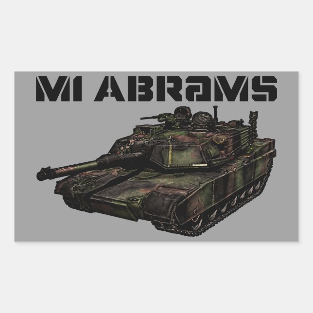 Adesivo Retangular Abrams M1 (Frente)