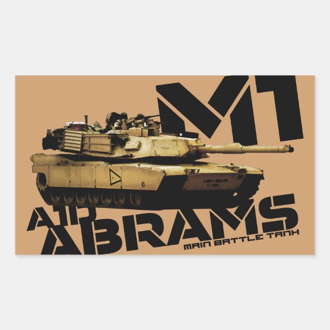 Adesivo Retangular Abrams M1 (Frente)