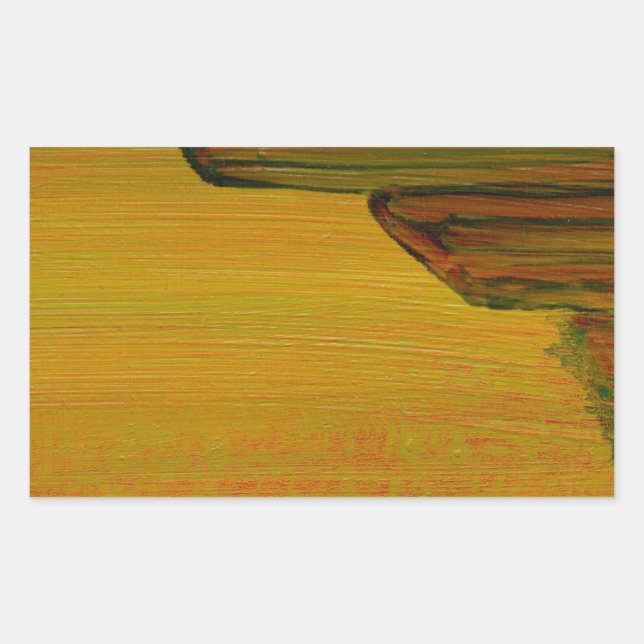 Adesivo Retangular Abstrato amarelo (Frente)