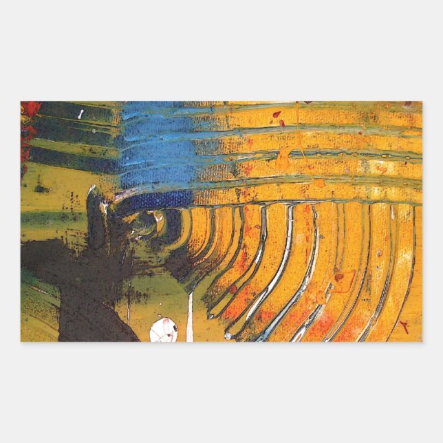 Adesivo Retangular Abstrato Art (Frente)