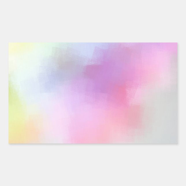 Adesivo Retangular Abstrato Art Vazio Colorido Modelo Moderno (Frente)