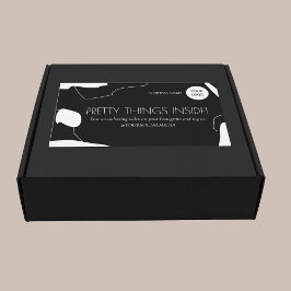 Adesivo Retangular Abstrato Black & White Business Packker