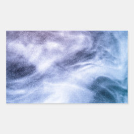 Adesivo Retangular Abstrato branco-roxo azul nuvens celestiais fumam