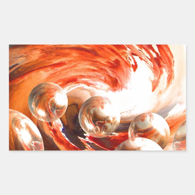 Adesivo Retangular Abstrato Contemporâneo (Frente)