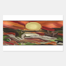 Adesivo Retangular Abstrato de Arte do Sudoeste do Céu