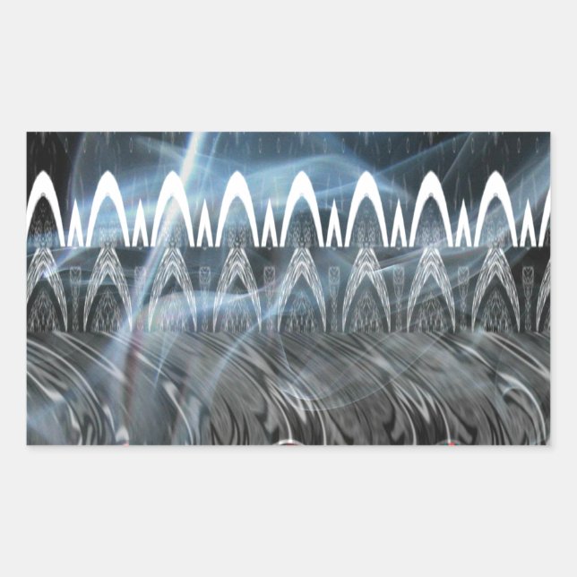 Adesivo Retangular Abstrato de Impressão de arte impressionante (Frente)