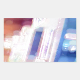 Adesivo Retangular Abstrato de Luzes de Cidade Indefinidas