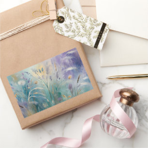 Adesivo Retangular Abstrato de Pastel Whispers da Natureza, Graus II