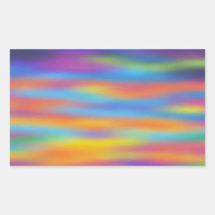 Adesivo Retangular Abstrato Desert Sunset Sky Trabalho de arte