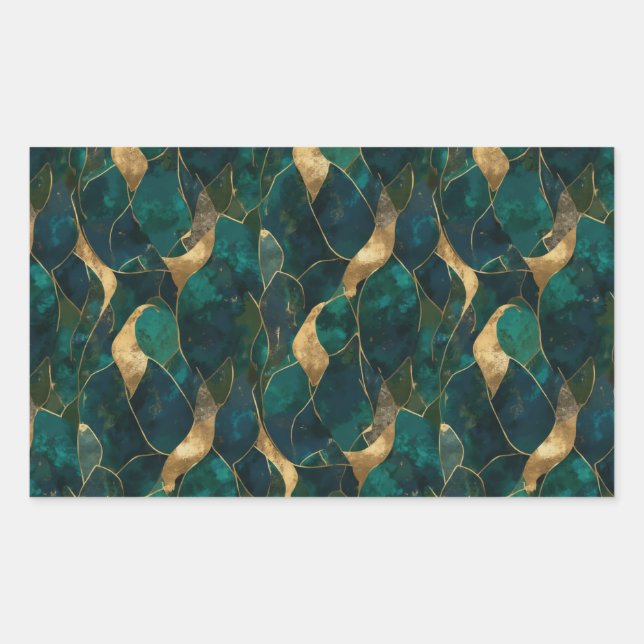 Adesivo Retangular Abstrato Geométrico Luxurioso (Frente)